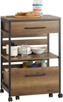 Carrito de Servicio Camarera con Ruedas Multiusos Mueble para microondas con 3 Cajones y 3 Estantes 53 x 37 x 89 cm ES - details 9