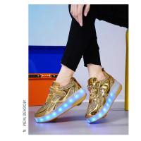 Zapatos de patín de 2 ruedas para mujer, zapatos de tendencia para niña con LED retráctil, zapatillas informales de doble propósito con ruedas - details 23