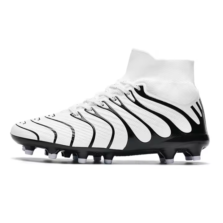 Atos cuero fútbol suela alta goma natural cordones antideslizantes cerrados - 1