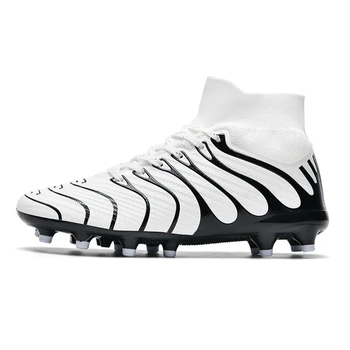 Atos cuero fútbol suela alta goma natural cordones antideslizantes cerrados - 1