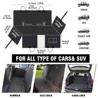 Funda 100% impermeable para el asiento del coche del perro, con ventana de malla, antiarañazos, antideslizante - details 2