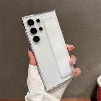 Funda de lujo ultrafina de silicona elástica mate con correa para la muñeca a prueba de golpes para Samsung S25 Edge S24 S23 Ultra Plus PC cubierta transparente dura - details 6