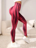 Pantalones de yoga sin costuras Tie-dye Aurora hip, pantalones de chándal de cintura ajustada, senderismo, deportes al aire libre necesarios - details 18