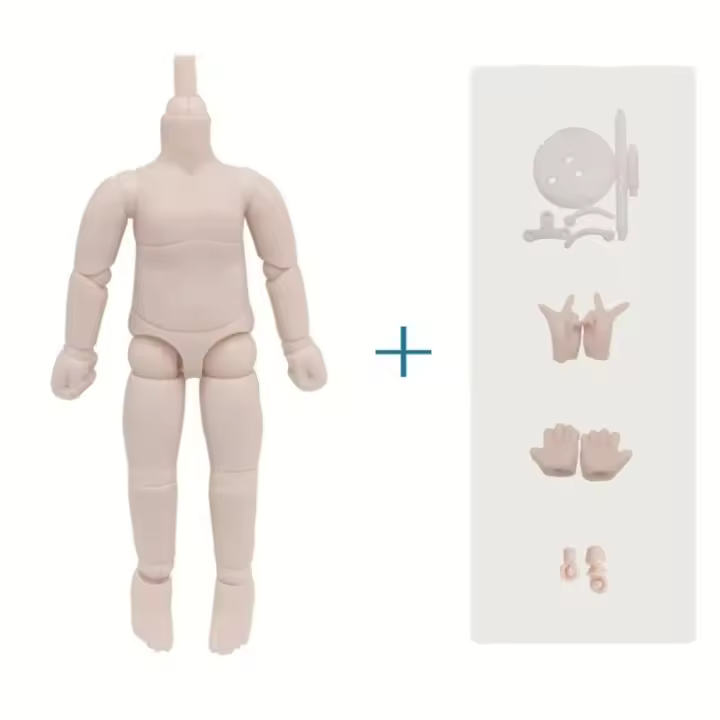 Regalo para niñas, muñeca Ob11 con múltiples articulaciones, juguete sin maquillaje, vestido Ymy Body, conjunto de mano, muñeca de piel blanca, modelo de cuerpo 1/12 Bjd - 1