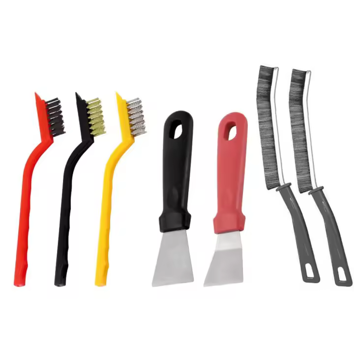 7 unids/set multifuncional cepillo de limpieza de grietas kits de herramientas para cocina baño inodoro - 1