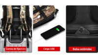 Bolsa de viaje de camuflaje para hombre, mochila de equipaje de negocios de gran capacidad, impermeable, para montañismo al aire libre, 80L - details 11