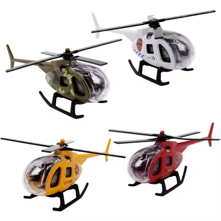 Juguete de Helicóptero para niños, 4 Piezas, helicóptero, avión, fiesta, Rega - 1