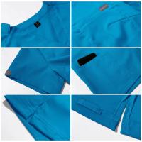 Uniforme para enfermería de Hospital, Tops para cirugía, camisas de manga corta para mujer, ropa de trabajo para clínica Dental, blusa de enfermera, ropa de médico negra - details 3