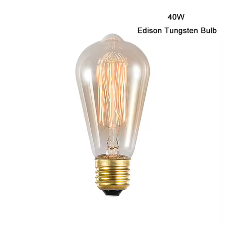 Bombilla LED Vintage Edison regulable ST64, Bombilla de filamento suave en espiral, ámbar cálido, 2300K, E27, 4W, 40W, 60W, tornillo de tungsteno - 1