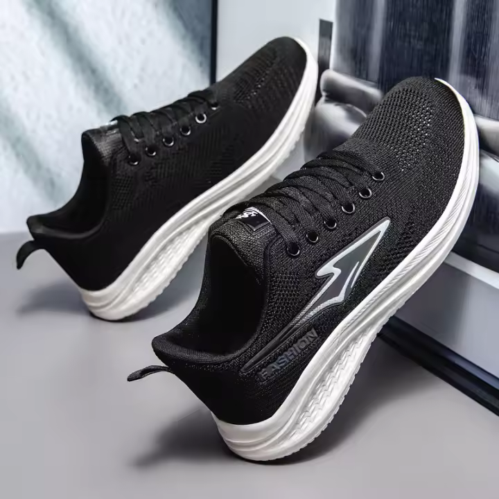 Zapatillas de Malla Tejida de Primavera-Verano 2025 Zapatos de Correr Ligeros y Suaves para Hombres y Mujeres Moda de Par - 1