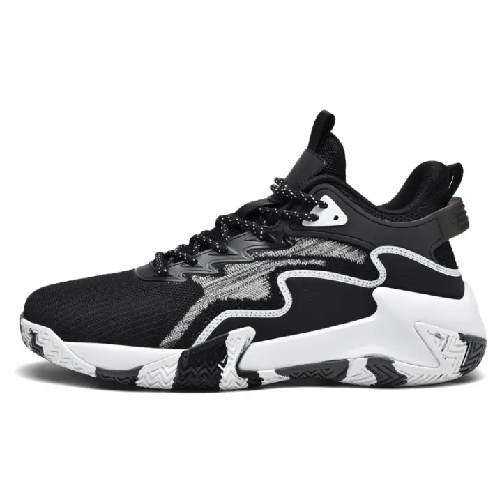 Zapatillas de baloncesto de gran tamaño para hombre, calzado deportivo transpirable con malla antideslizante y absorbente - 1