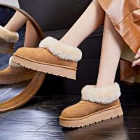 Botas de tobillo de lana auténtica para mujer, botines de piel auténtica con forro inferior grueso para nieve, informales, a la moda, novedad de invierno - details 6