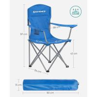 Sillas Portátiles Plegables Alto Resalto, Apoyabrazos, Bolsillo para Tazas, Carga de 150kg, Ideal para Acampada, Jardín, Pesca, Terraca - details 4