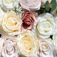 Paneles de flores artificiales para pared, telón de fondo para Banque, fiesta de boda, decoración del hogar, 12 piezas, 15,75x23,62x0,79 pulgadas - details 5