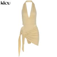 Conjunto de Dos Piezas Sexy con Decote Profundo V Top de Halter para Mujer y Falda - details 18