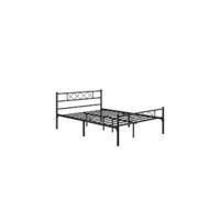 Cama de metal doble, cama de hierro grande para colchón de 160 x 200 cm, cama industrial con estructura de metal blanca. - details 6