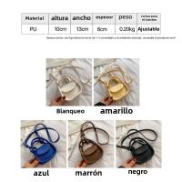 Diseñador de Moda Mini Bolso Negro Marrón Bolso de Hombro de Cuero con Tapones - details 0