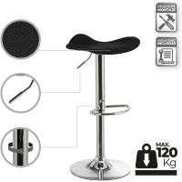 Sillas de Cocina Giratorias en 360° Juego de Taburetes Regulables en Altura de 73 a 83 cm - details 3