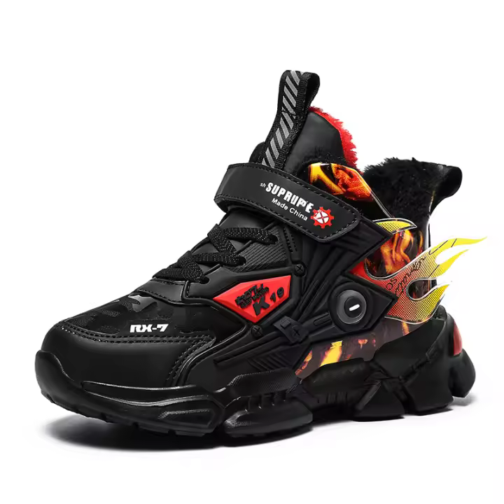 Zapatos Deportivos antideslizantes para niños, botines de nieve para exteriores, zapatillas cálidas impermeables, zapatos casuales de algodón de alta calidad para niños, Invierno - 1