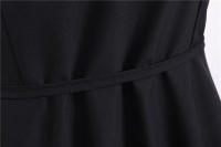 Strapless women summer solid slim a-line midi party dress - details 22