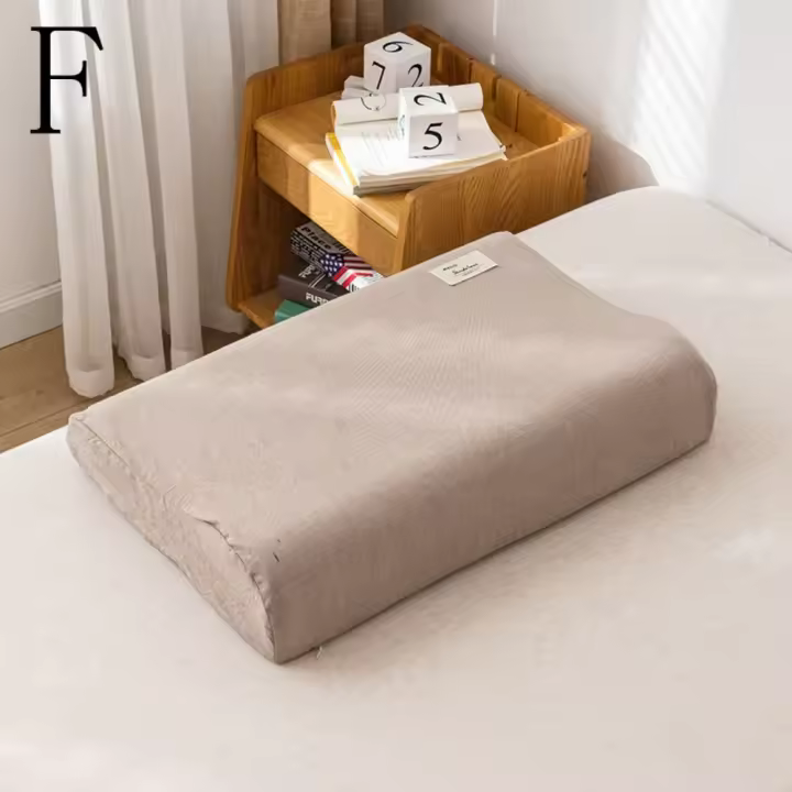 Funda de almohada de látex de algodón para mujer, cubierta de almohada a cuadros de Color sólido, suave para dormir, 50x30cm/60x40cm - 1