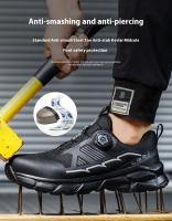 Zapatos de Seguridad Ligeros con Cierre de Gancho y Bucle Zapatillas de Trabajo Transpirables para Hombres Anti-Perforación de Corte Bajo Punta de Acero - details 7