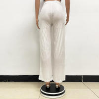 Moda femenina New -End Color sólido Pierna ancha con lentejuelas drapeadas Pantalones casuales para mujer - details 43