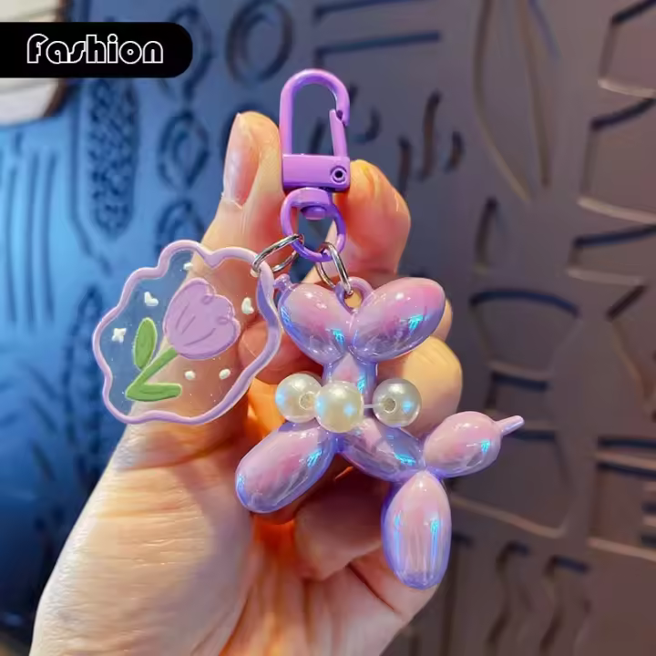 Llaveros de Globo de Dibujos Animados de Acrílico Diseño de Perro Ideal para Bolsos Y2K, Coches, Regalos Accesorios de Decoración de Liturgia y Hangings - 1