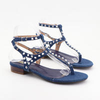 Nuevos zapatos planos de mezclilla con tachuelas para mujer - details 3