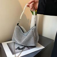 Bolso de mano de gran capacidad con diamantes de imitación, bolso de hombro con cadena de perlas, pequeño bolso cuadrado, bolso de almohada, bolso de cosméticos, bolso de hombro para mujer, fiesta - details 31