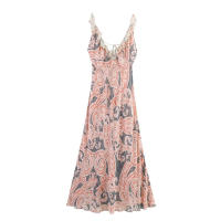 🧡 🧡 🧡 Vestido plisado de manga corta con cuello en V - details 2