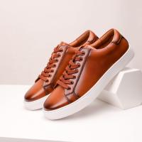 Zapatos blancos de hombre retro zapatos de placa base suave de cuero versátil - details 18