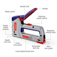 WORKPRO-grapadora Manual 4 en 1 para decoración del hogar, pistola de clavos con 4000 grapas, para bricolaje, muebles - details 0