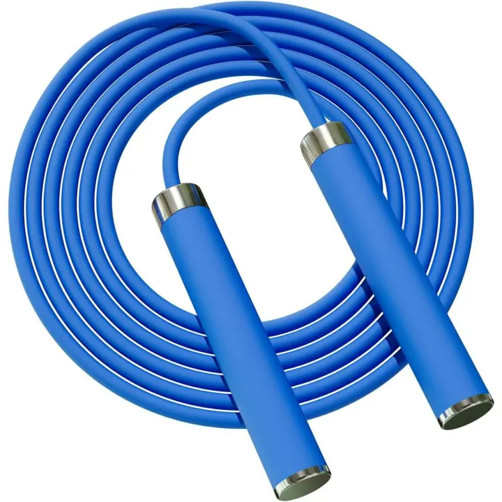Entersports Cuerda de Saltar Ajustable de 10 pies Diseño de Rodillo Dual Agarres de Silicona Suave No Enrolla - 1
