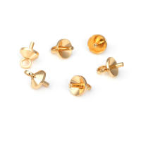 Cuentas de Perlas de Brasso Dorado 18K 40PCS Huecos Medios Suministros para Hacer Joyería DIY - details 21