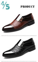 Zapatos de vestir de negocios clásicos para hombres, zapatos de boda formales elegantes de moda, zapatos Oxford sin cordones para oficina - details 3