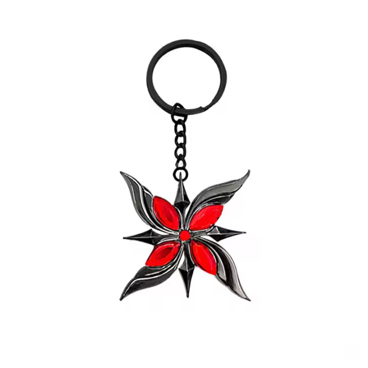 Llavero de Cosplay Genshin Impact Diseño Harbinger Rojo Rosa Gótico Colgante de Luz y Decoración - 1