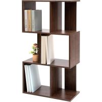 Estantería decorativa/estantes flotantes/Estantería de madera/Estantería con 4 estantes, oficina,modular, sala de estar, biblioteca - Display Shelf SRK-W3 - Marrón ceniza - details 14