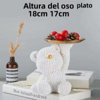 Artesanías de resina de oso rosa, adornos para el hogar, almacenamiento de bandeja de estudio, decoraciones de entrada de transmisión en vivo - details 2