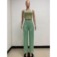 Moda femenina New -End Color sólido Pierna ancha con lentejuelas drapeadas Pantalones casuales para mujer - details 104