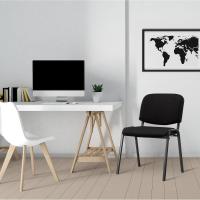 Silla de Visitas Ken en Tela I Silla de Conferencias Apilable I Silla de Reuniones con Capacidad máx. 120 kg I Color:, Color:Negro - details 3
