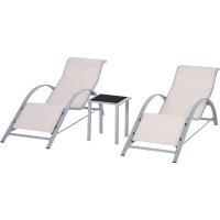 Juego de 2 Tumbonas Jardín Exterior con Mesa Auxiliar de Vidrio Templado Tumbonas con Respaldo Reposabrazos para Patio Piscina Terraza Exterior Negro - details 18