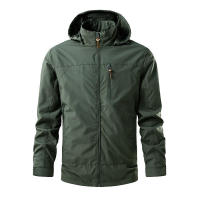 Chaquetas con capucha para hombre, abrigos informales para exteriores, sudaderas con capucha sueltas, tops impermeables, primavera y otoño - details 1