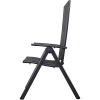 Silla plegable de aluminio Korfu, 67 x 59 x 113 cm, Carbón - details 4