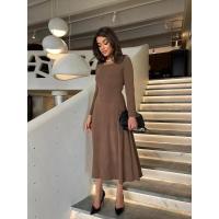 Vestido de punto elegante para mujer con cuello cuadrado, estilo, elegante y curvilíneo, perfecto para la fiesta de bailarina - details 18