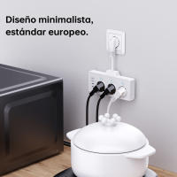 Enchufe de pared con tapa independiente y filtro de red USB. Adaptador de enchufe eléctrico UE con interruptor y cable alargador de 0,5 m. - details 3