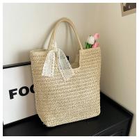 Bolso de hombro tejido hecho a mano Vintage para playa para mujer, bolsas de compras de rafia y ratán, bolsos bohemios para mujer, bolsos informales para viajes y vacaciones de verano - details 18