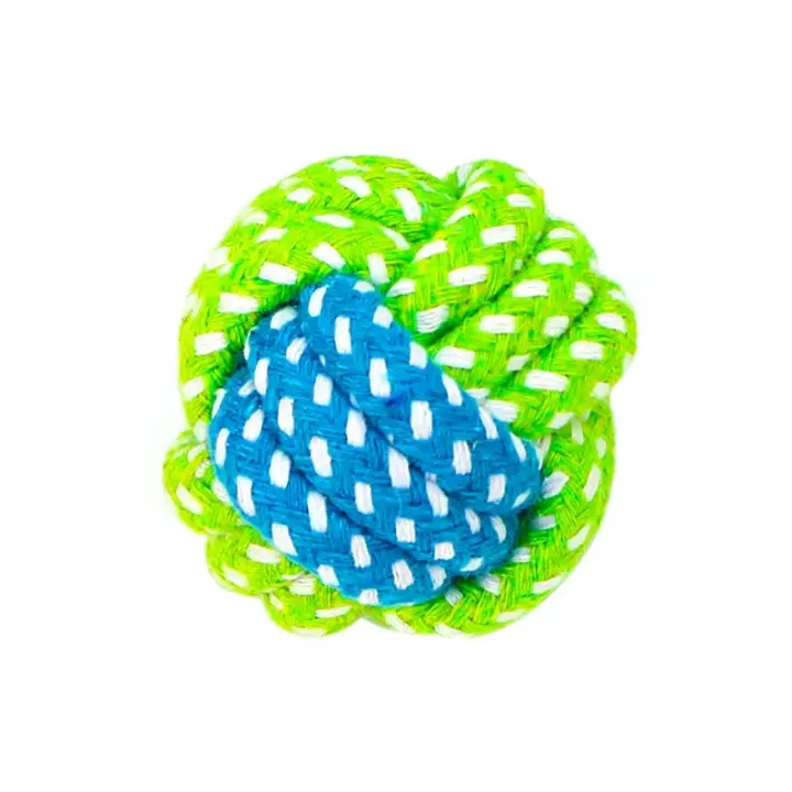 Juguete para perros, cuerda con nudo, juguetes para perros pequeños, pelota para limpieza de dientes, juguete para masticar para cachorros, juguetes interactivos para perros, accesorios para mascotas - 1