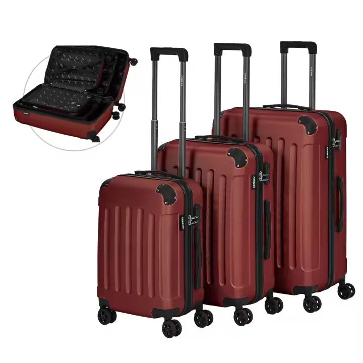 Juego de Maletas Arebos 4 Piezas Rígidas de Plástico ABS 4 Ruedas de 360° Maletas de Viaje - 1