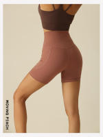 Pantalones cortos de mujer MOVING PEACH con bolsillos laterales para levantamiento de cadera pantalones deportivos gruesos y suaves transpirables de APC material exterior 75% Nylon + 25% Spandex - details 12